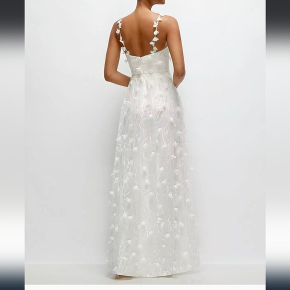 NWT Dessy Collection Aria Style 3156 Trellis 3D Sequin Embroidery Size 14  Dress - mordernwear.com